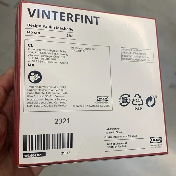 4 pc 🍎 IKEA Apple Christmas ornaments decorations holiday decor red fruit new - Picture 4 of 15